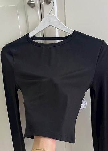 Siyah Uzun Kollu Minimalist Bluz - Görsel 7