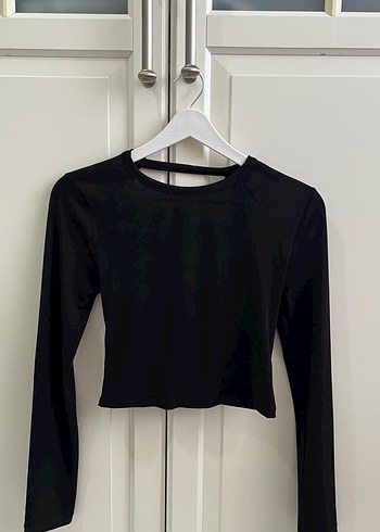 Siyah Uzun Kollu Minimalist Bluz - Görsel 6