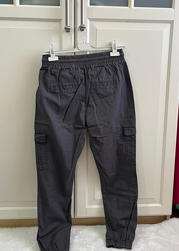 Gri Bol Kesim Kadın Kot Pantolon - Görsel 3