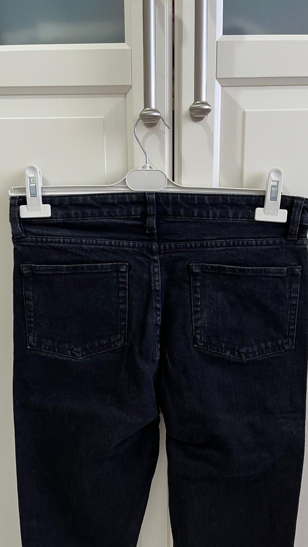 Siyah Regular Fit Kadın Kot Pantolon - Görsel 3