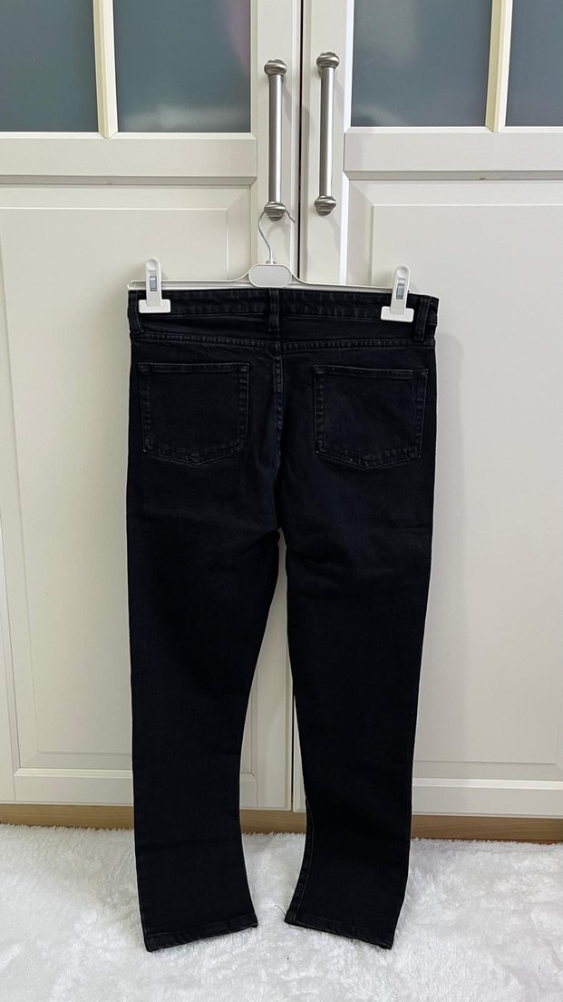 Siyah Regular Fit Kadın Kot Pantolon - Görsel 4