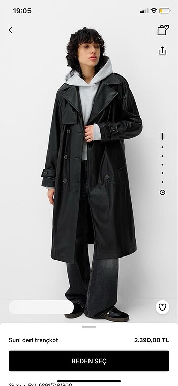 Deri trenchcoat