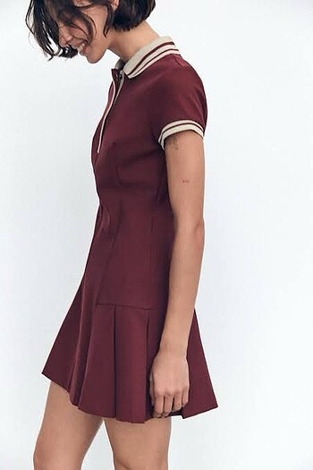 xs Beden bordo Renk Elbise