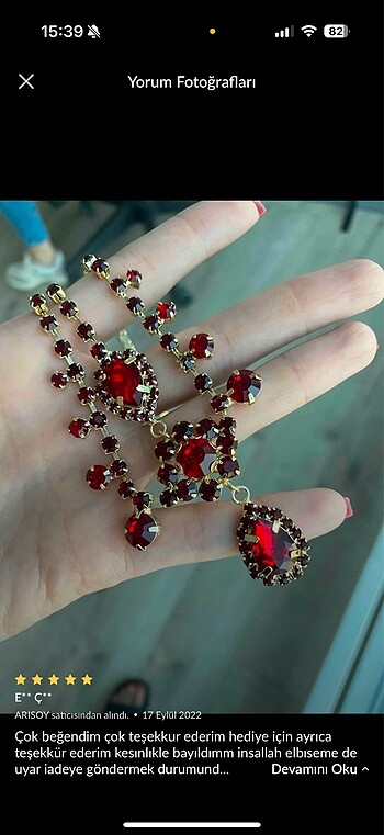 Kına alınlık küpe set