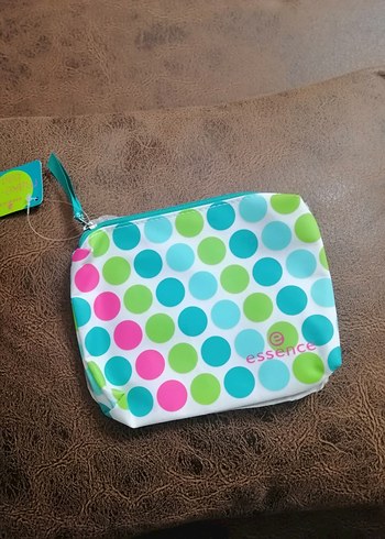 Renkli Puantiyeli Fermuarlı Makyaj Çantası - Görsel 4