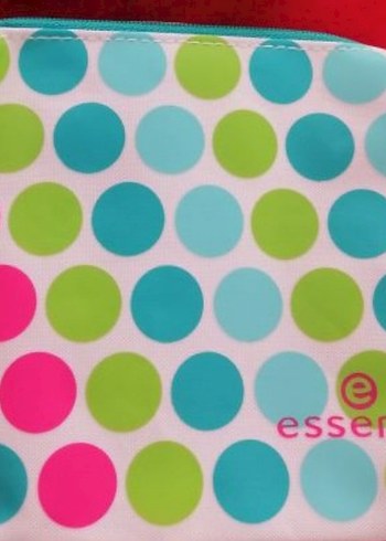 Renkli Puantiyeli Fermuarlı Makyaj Çantası - Görsel 5