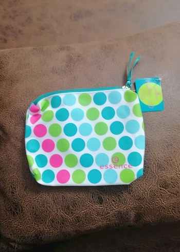 Renkli Puantiyeli Fermuarlı Makyaj Çantası - Görsel 2