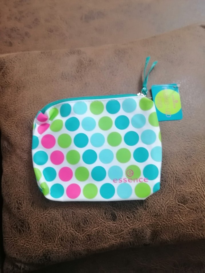 Renkli Puantiyeli Fermuarlı Makyaj Çantası - Görsel 2