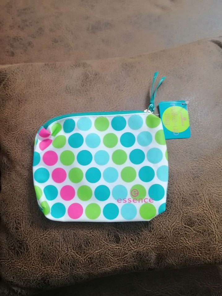 Renkli Puantiyeli Fermuarlı Makyaj Çantası - Görsel 3