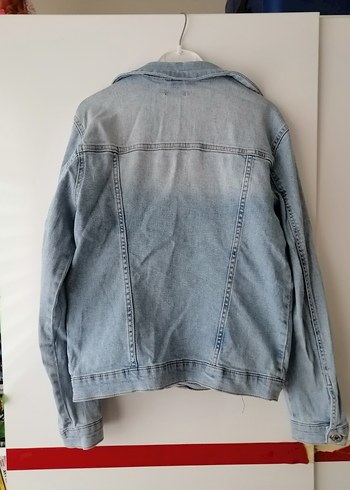 Gri Düğmeli Kadın Denim Ceket - Görsel 3