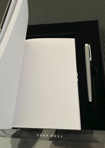 Hugo Boss Gri Pilot Kalem ve Defter Seti - Görsel 3