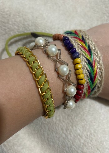 Renkli Boncuklu Bohem Kadın Bileklik Seti - Görsel 3