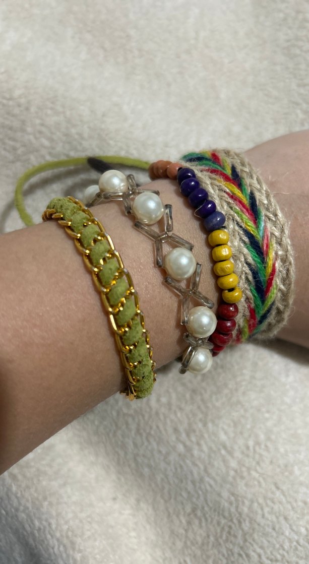 Renkli Boncuklu Bohem Kadın Bileklik Seti - Görsel 3