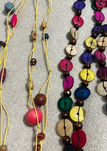 Renkli Boncuklu Uzun Bohem Kolye - Görsel 3