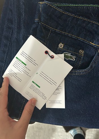 Lacoste Kadın Koyu Mavi Denim Jean - Görsel 2