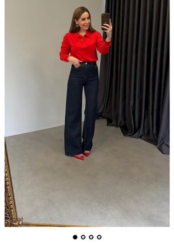 Lacoste Kadın Koyu Mavi Denim Jean - Görsel 7