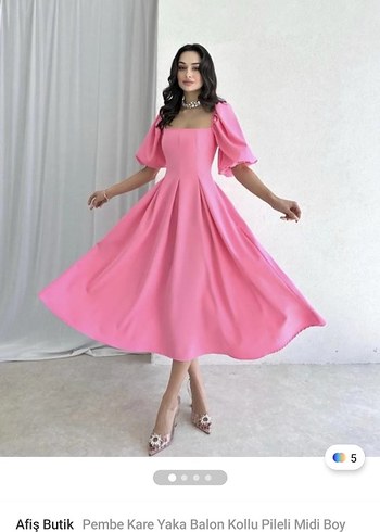 sıfır gibi pembe elbise - Görsel 6