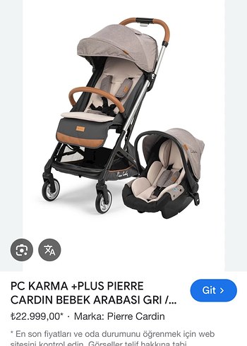 Gri ve Beyaz Bebek Arabası ve Oto Koltuğu - Görsel 4