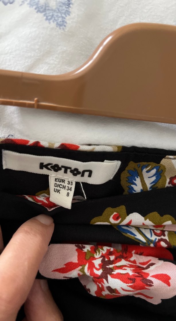 Çiçek Desenli Uzun Bohem Etek - Görsel 3