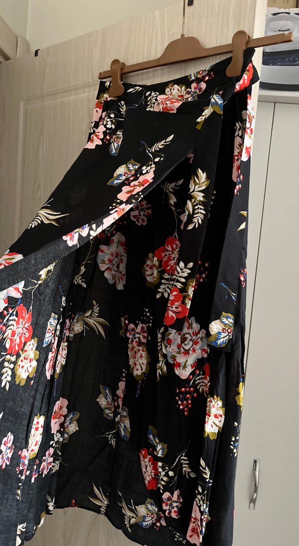 Çiçek Desenli Uzun Bohem Etek - Görsel 2