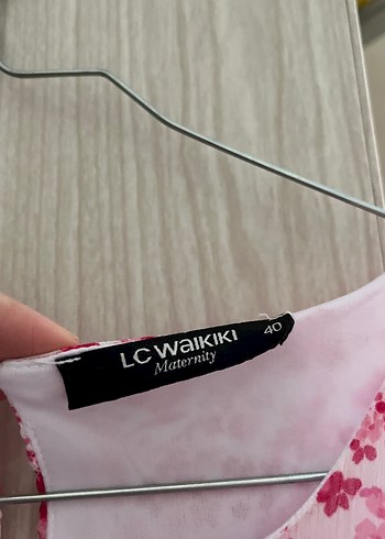 Pembe Bohem Uzun Elbise Fırfırlı Kısa Kollu hamile giyime uygun - Görsel 4