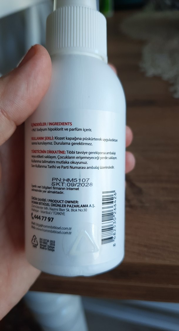 Homni Klozet Kapağı Hijyen Spreyi 100 ml - Görsel 3
