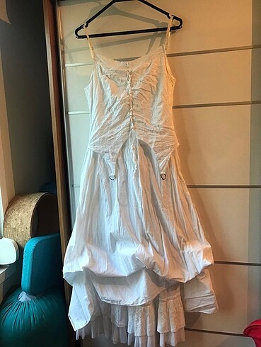 Özel tasarım y2k bohem vintage fairycore elbise mezuniyet