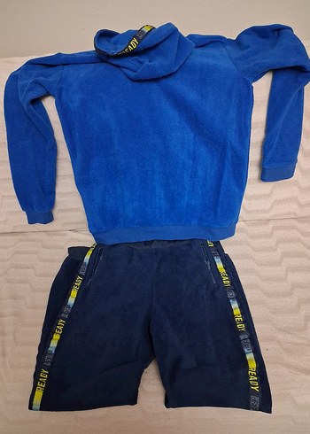 Mavi Fermuarlı Erkek Çocuk Eşofman Altı - Görsel 6