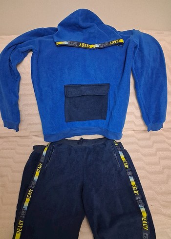 Mavi Fermuarlı Erkek Çocuk Eşofman Altı - Görsel 4