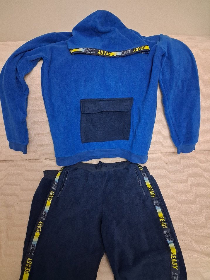 Mavi Fermuarlı Erkek Çocuk Eşofman Altı - Görsel 4