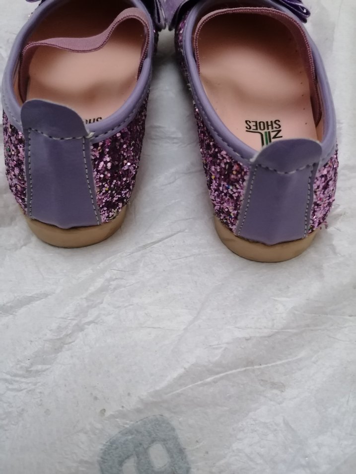 Kız Çocuk Mor Simli Babet - Görsel 5