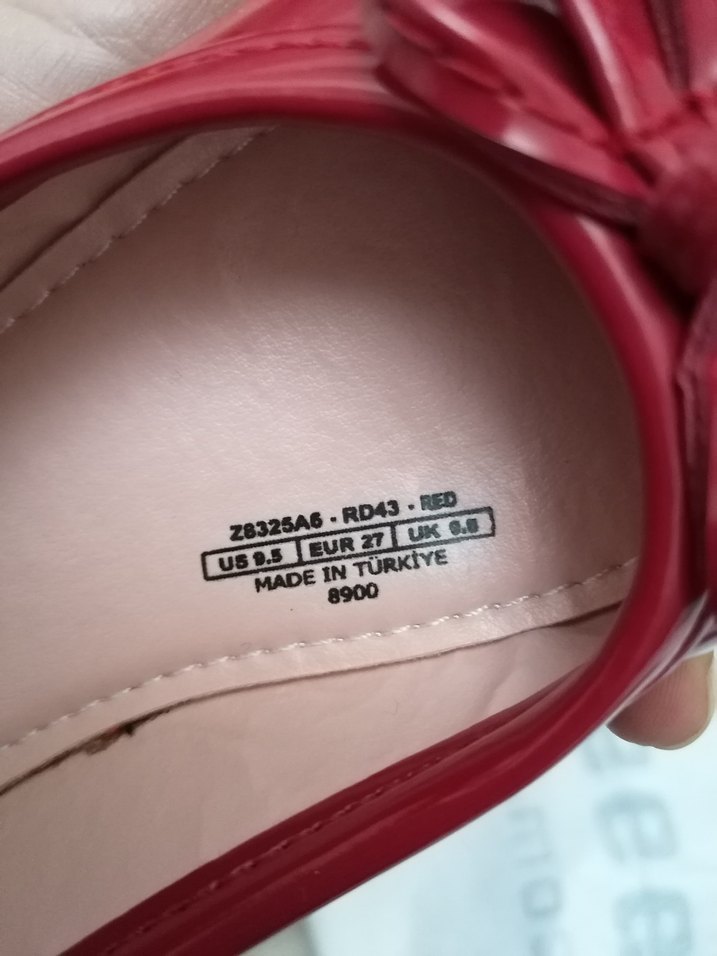 Kız Çocuk Kırmızı Fiyonklu Babet - Görsel 2