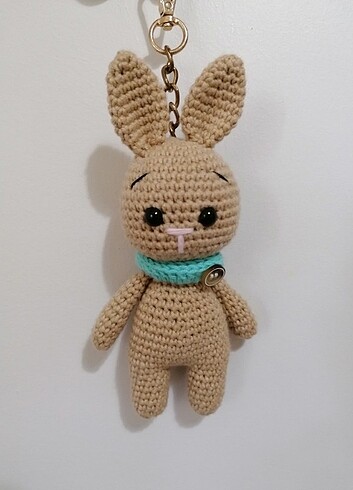 Tasarımcı Amigurumi tavşan anahtarlık 