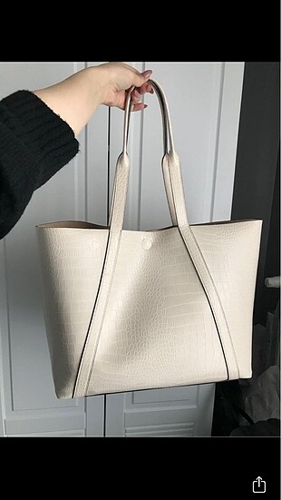 H&M Büyük Bej Çanta