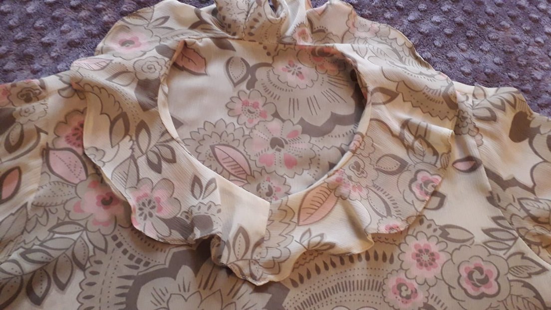 Bej Desenli Bohem Bluz - Görsel 2