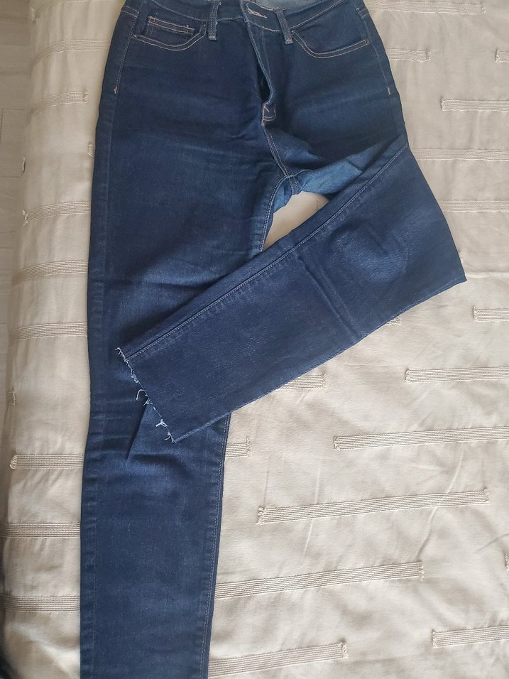 Forever21 Kadın Lacivert Normal Boy Kot Pantolon - Görsel 3