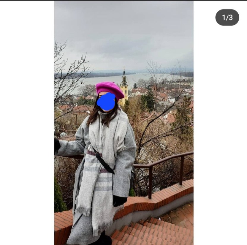 Gri Uzun Kaşe Kaban - Görsel 3