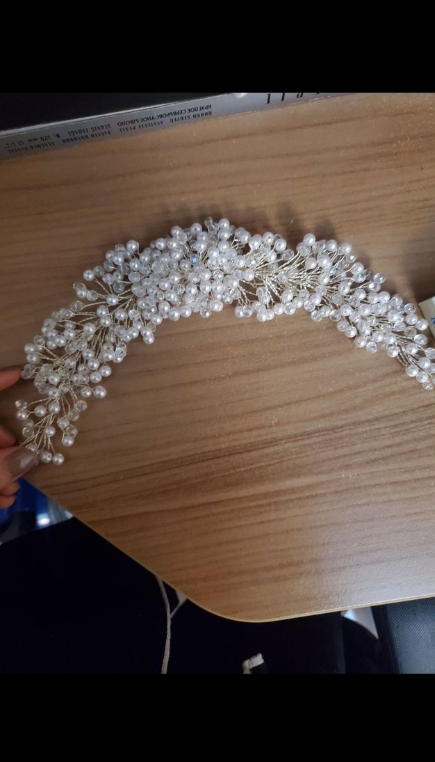 İnci Boncuklu Gelin Tacı - Görsel 3