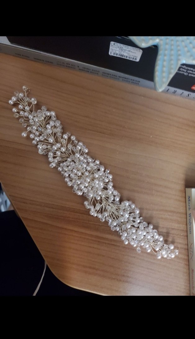 İnci Boncuklu Gelin Tacı - Görsel 2