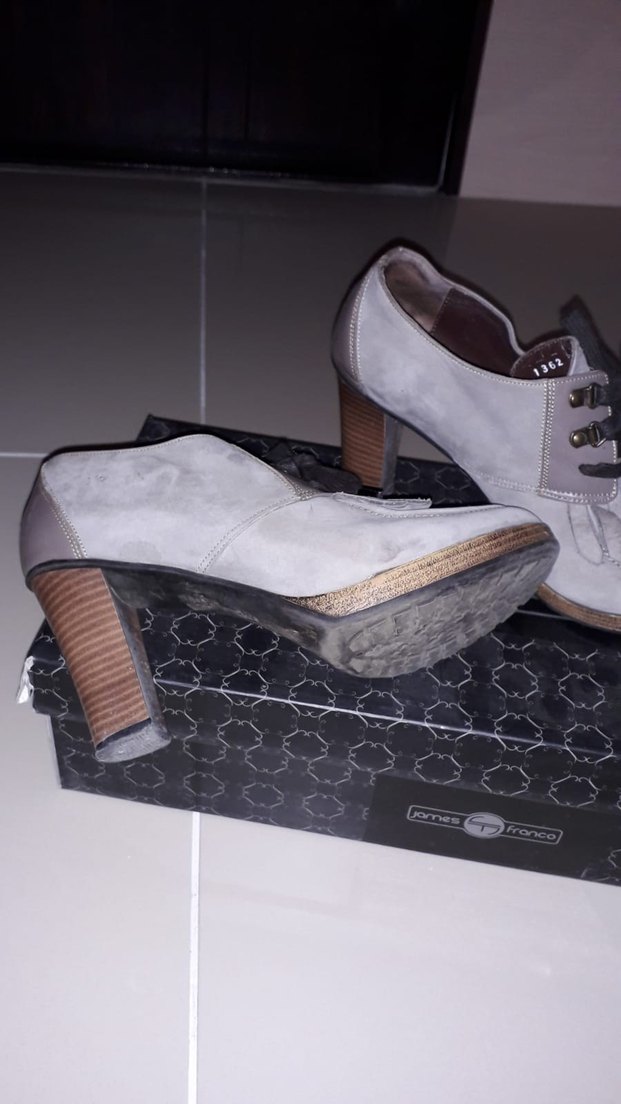 Gri Platform Topuklu Kadın Günlük Ayakkabı - Görsel 3