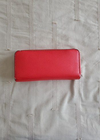 Guess Kadın Kırmızı Deri Fermuarlı Cüzdan - Görsel 7