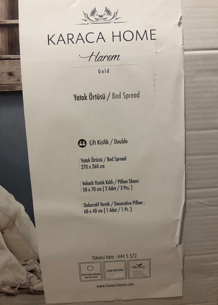 Karaca çift kişilik yatak örtüsü - Görsel 2