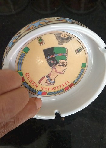 Beyaz Queen Nefertiti Temalı Küllük - Görsel 5