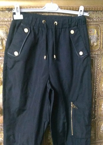 Siyah Kadın Bol Kesim Denim Pantolon - Görsel 2