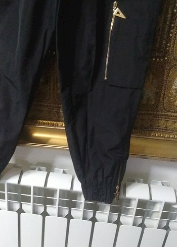 Siyah Kadın Bol Kesim Denim Pantolon - Görsel 3