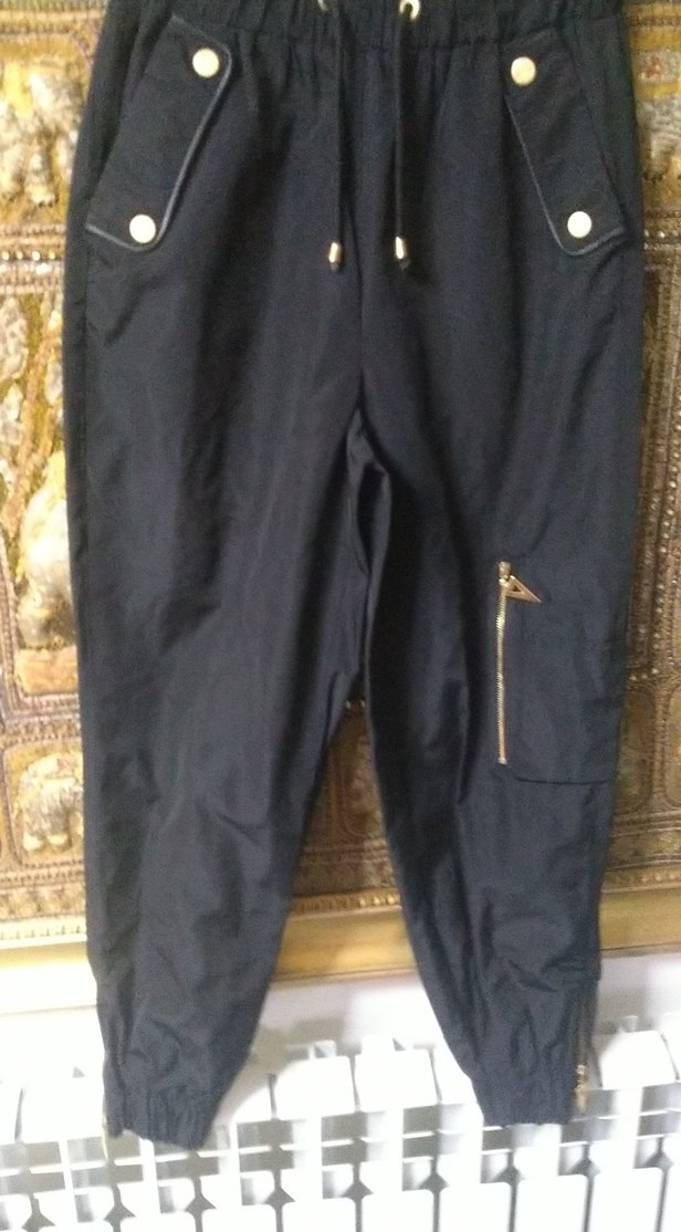 Siyah Kadın Bol Kesim Denim Pantolon - Görsel 5