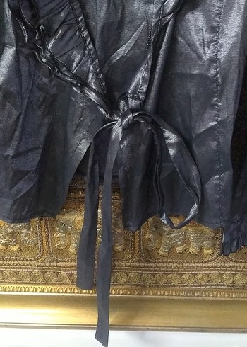 gümüş saten gomlek - Görsel 7