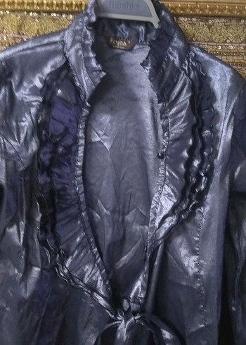 gümüş saten gomlek - Görsel 6