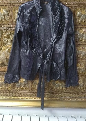 gümüş saten gomlek - Görsel 4