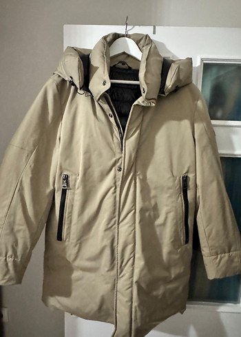 Lufian donald kaz tüyü bej erkek mont - Görsel 2